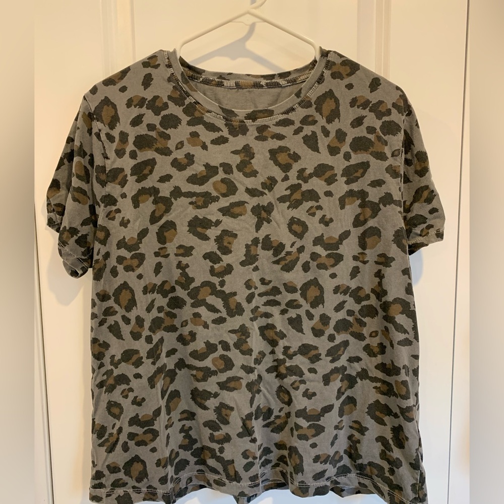 Brunette the label t shirt leopard print